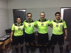 Referee crew including Skye at Argentina semi